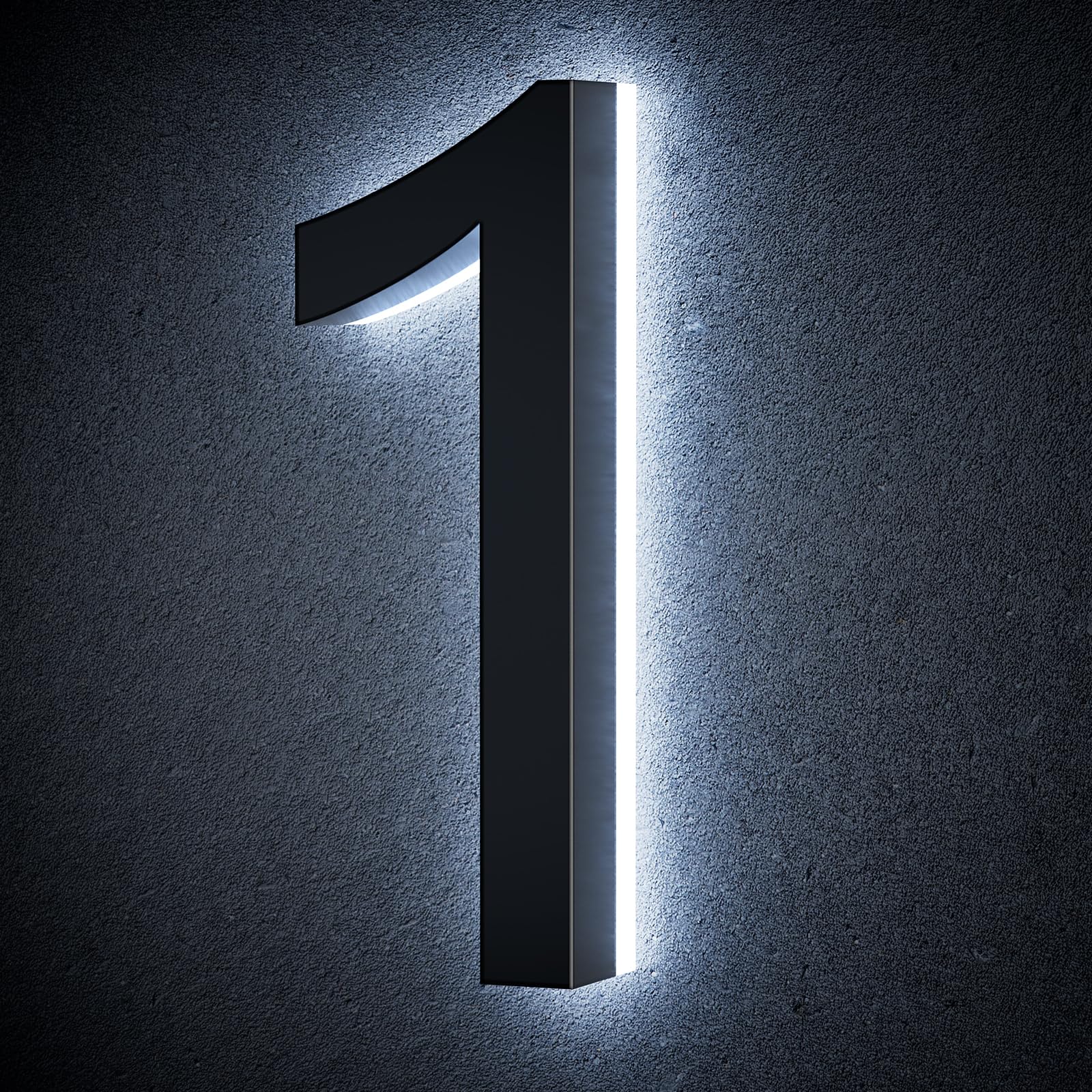 LLtronation 9 Inch Backlit House Numbers for Outside, Stainless Steel, LED Illuminated Home Address Number, Modern Lighted Address Signs for Houses, Restaurant, Waterproof