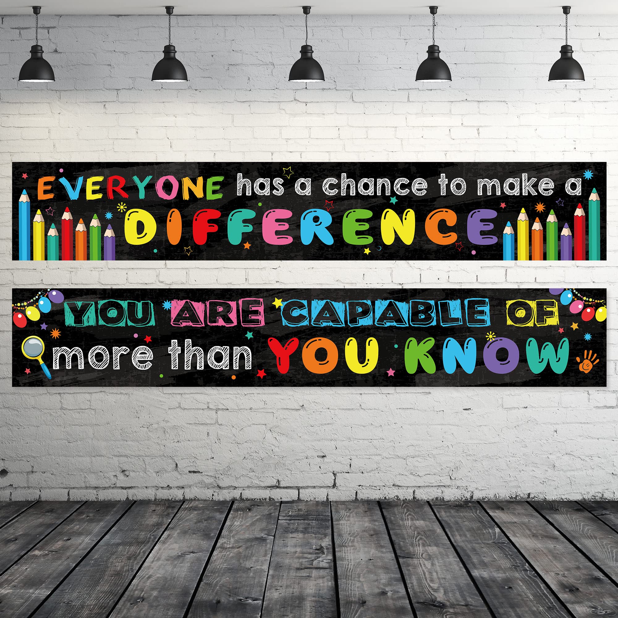 Buy 2 Pack Motivational Classroom Banner Positive Banner Inspirational