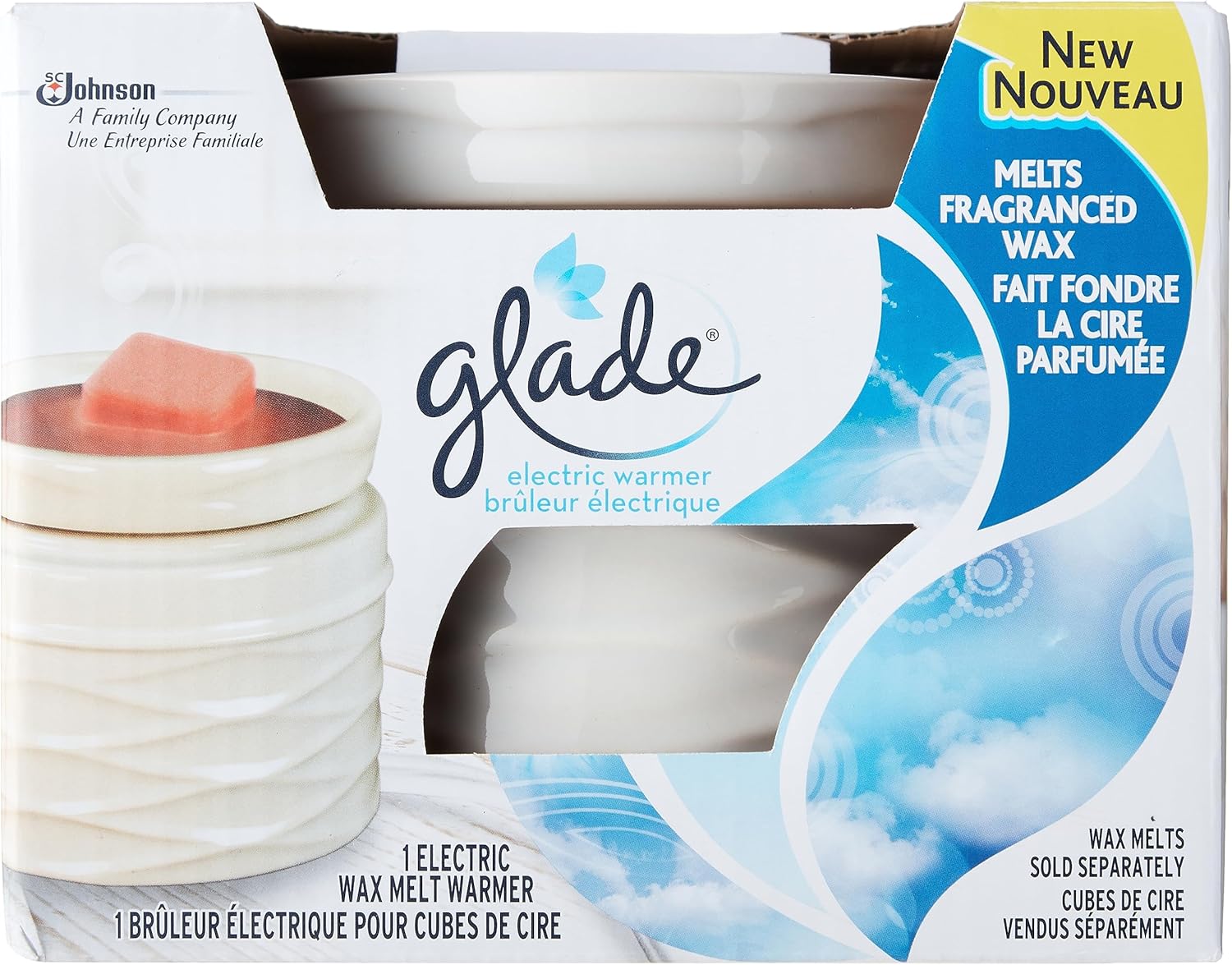 Glade Wax Melts Air Freshener Electric Warmer, Works with Glade Wax