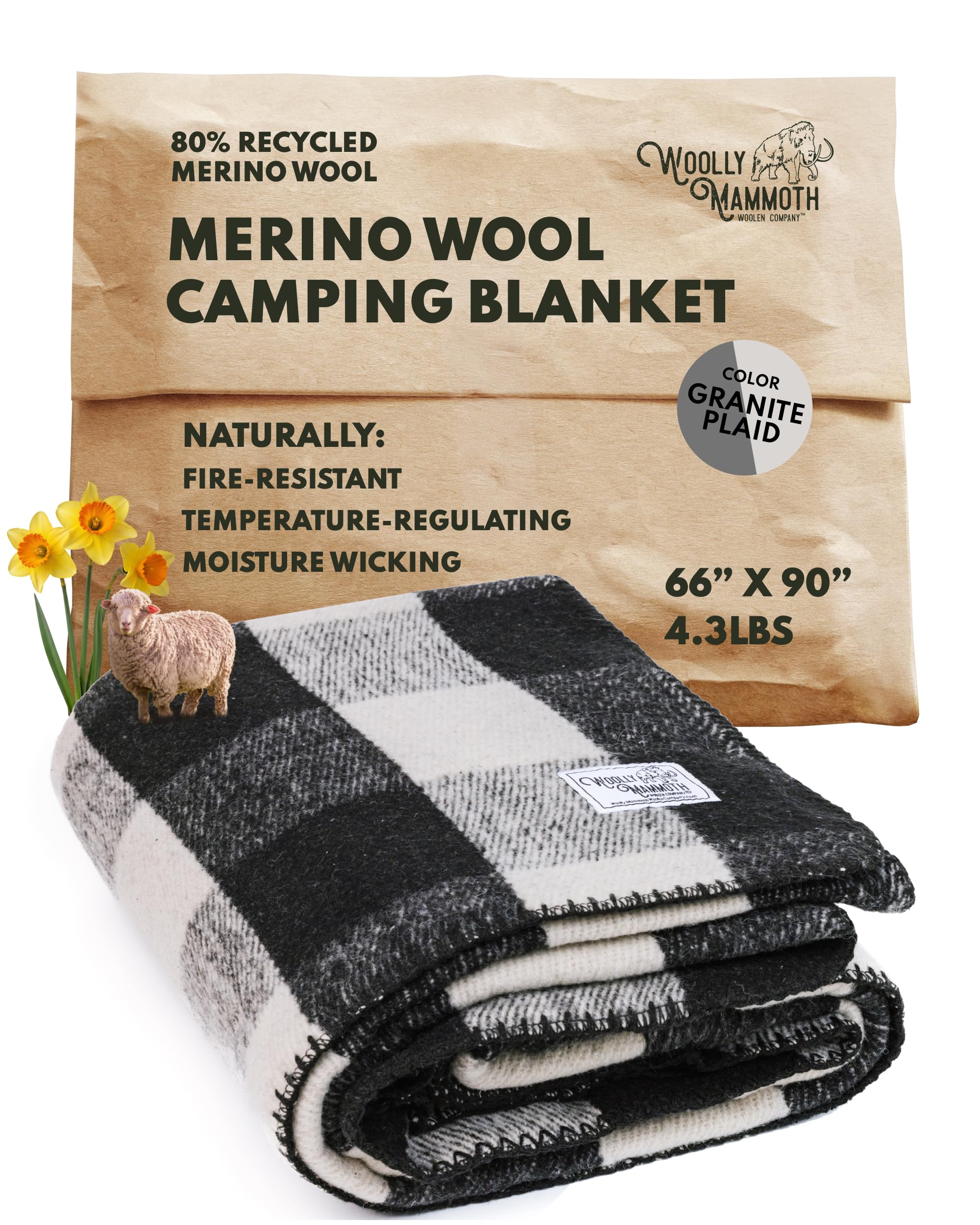 登山☆キャンプに☆Woolly Mammoth Wool Blanket Amazon.com: Woolly Mammoth Woolen Company Merino Wool Blanket