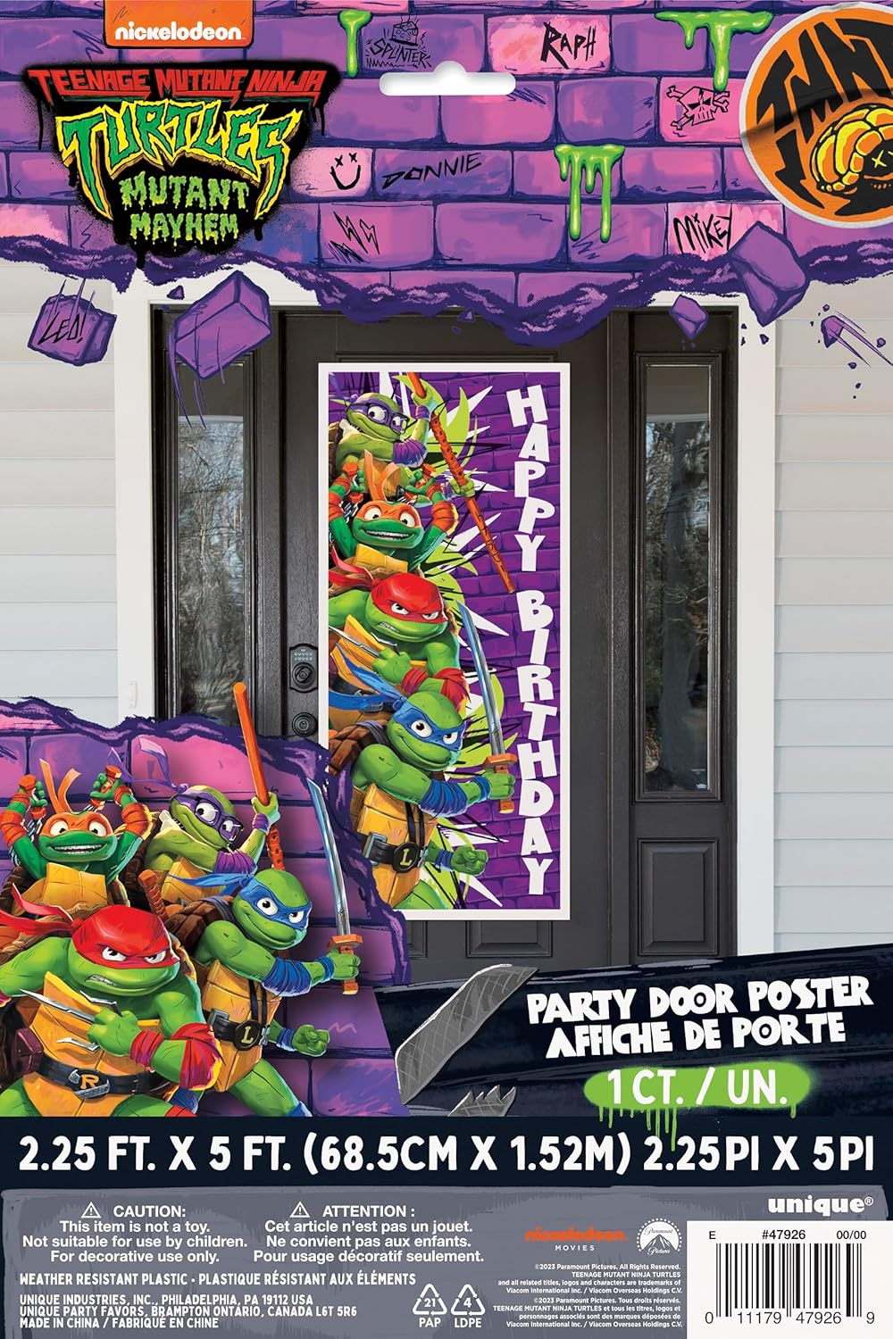 Unique - Brandclub - Teenage Mutant Ninja Turtles Birthday Door