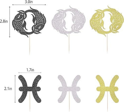 Miniatura 4 de 12 adornos para tartas de Aries, 12 constelaciones, la decoración de cupcakes de Aries es aplicable a la constelación de fiesta de cumpleaños (Aries)