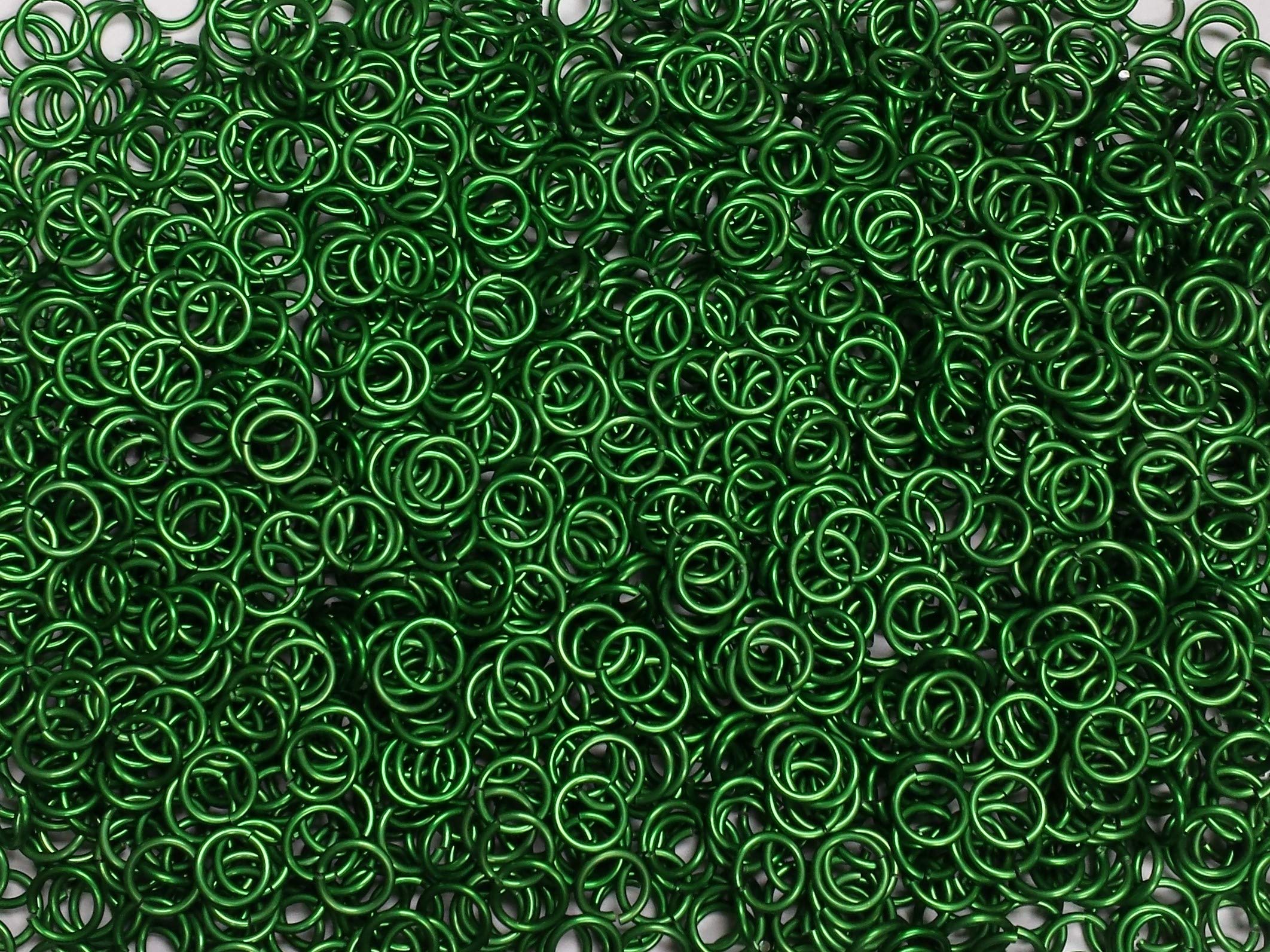 Chainmail Joe Anelli di salto in alluminio anodizzato argento da 1/2 libbre 18G 9/32 ID (2800+ anelli