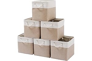 11x11x11 Cube Storage Bins: Pack of 6 Collapsible Fabric Storage Cubes For Organization