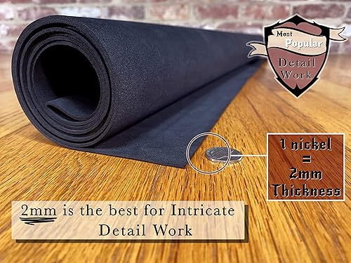 Miniatura 5 de Espuma EVA Cosplay - 0.079 in (0.039 in a 0.394 in) - Negro o Blanco - Hoja de 14" x 39" - Espuma artesanal de ultra alta densidad 187.4 lbsm3 - por