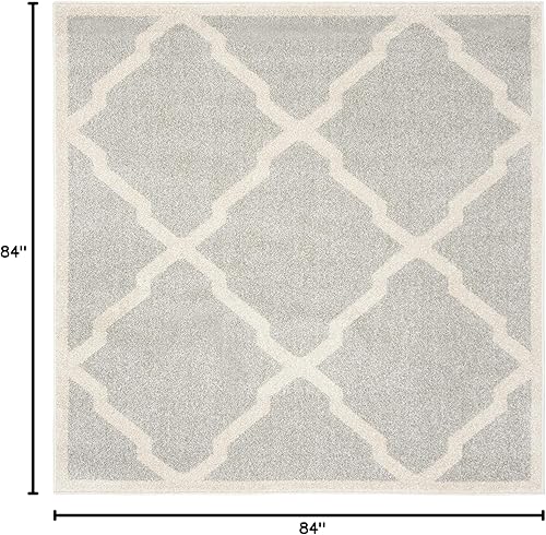 Vista 46 de Safavieh Amherst Collection amt421b Gris Claro y Beige Interior/exterior Area Rug, Polipropileno