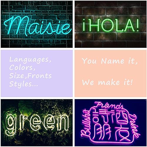 Miniatura 2 de Letreros de neón LED de neón personalizados para decoración de pared, diseño personalizado, letrero de nombre de neón regulable para dormitorio,