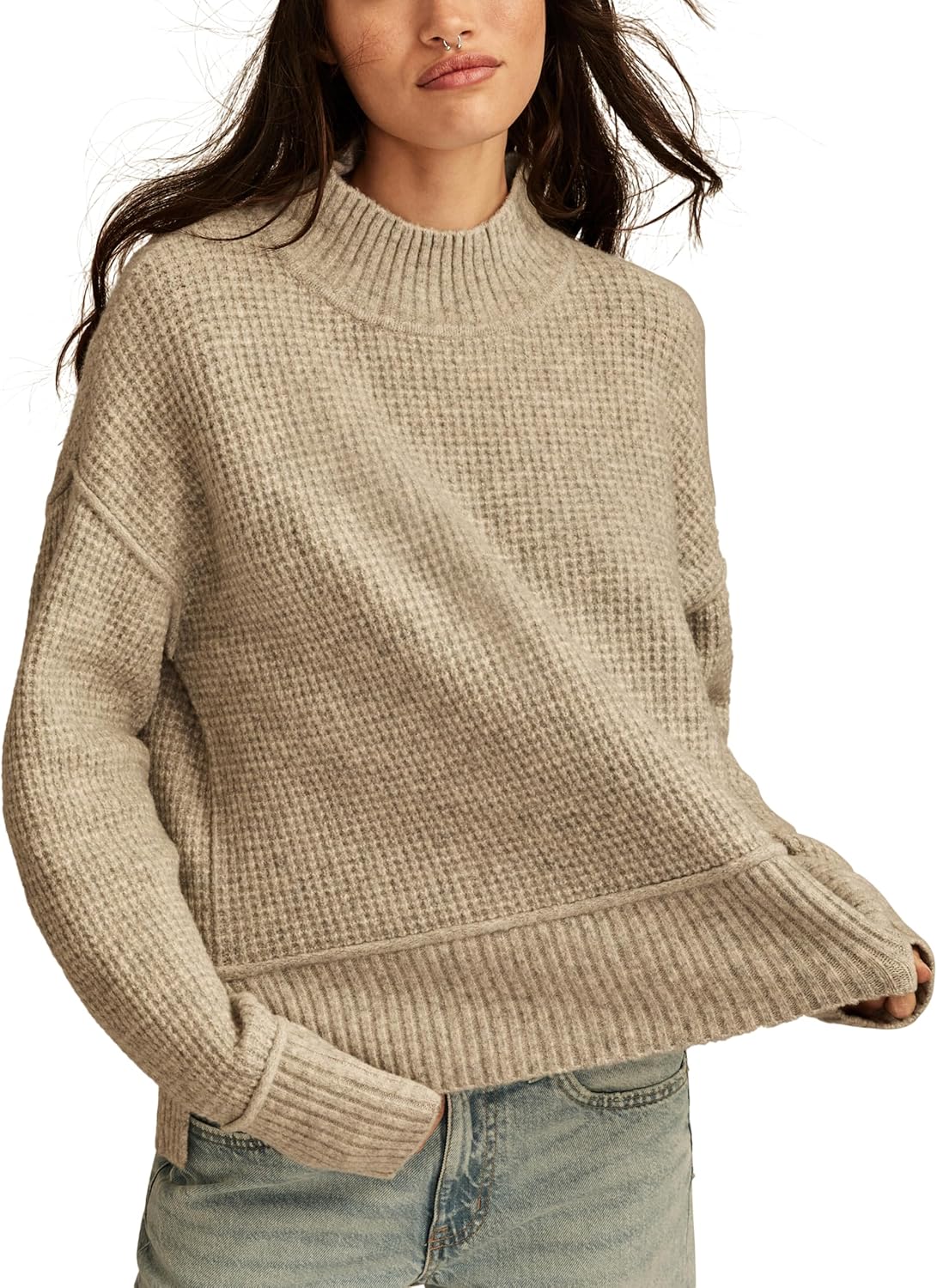 Lucky Brand womens Mock Neck