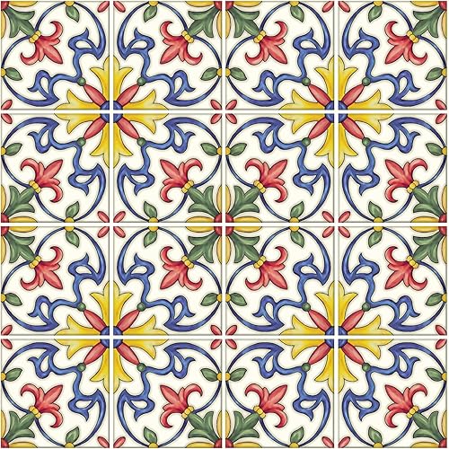 In Home InHome NH2365 - Azulejos de azulejos toscanos, multicolor