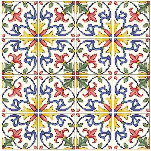 InHome Tuscan Tile Peel and Stick Backsplash Tiles, 10 in