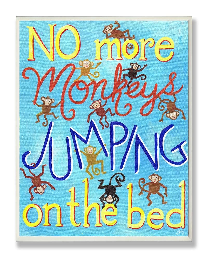 Amazon.com: The Kids Room by Stupell No More Monkeys Jumping