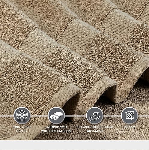 Miniatura 2 de Oakias Juego de toallas de 6 piezas, 21.16 ozm, 2 toallas de baño, 2 toallas de mano y 2 toallas faciales, juego de toallas de baño altamente