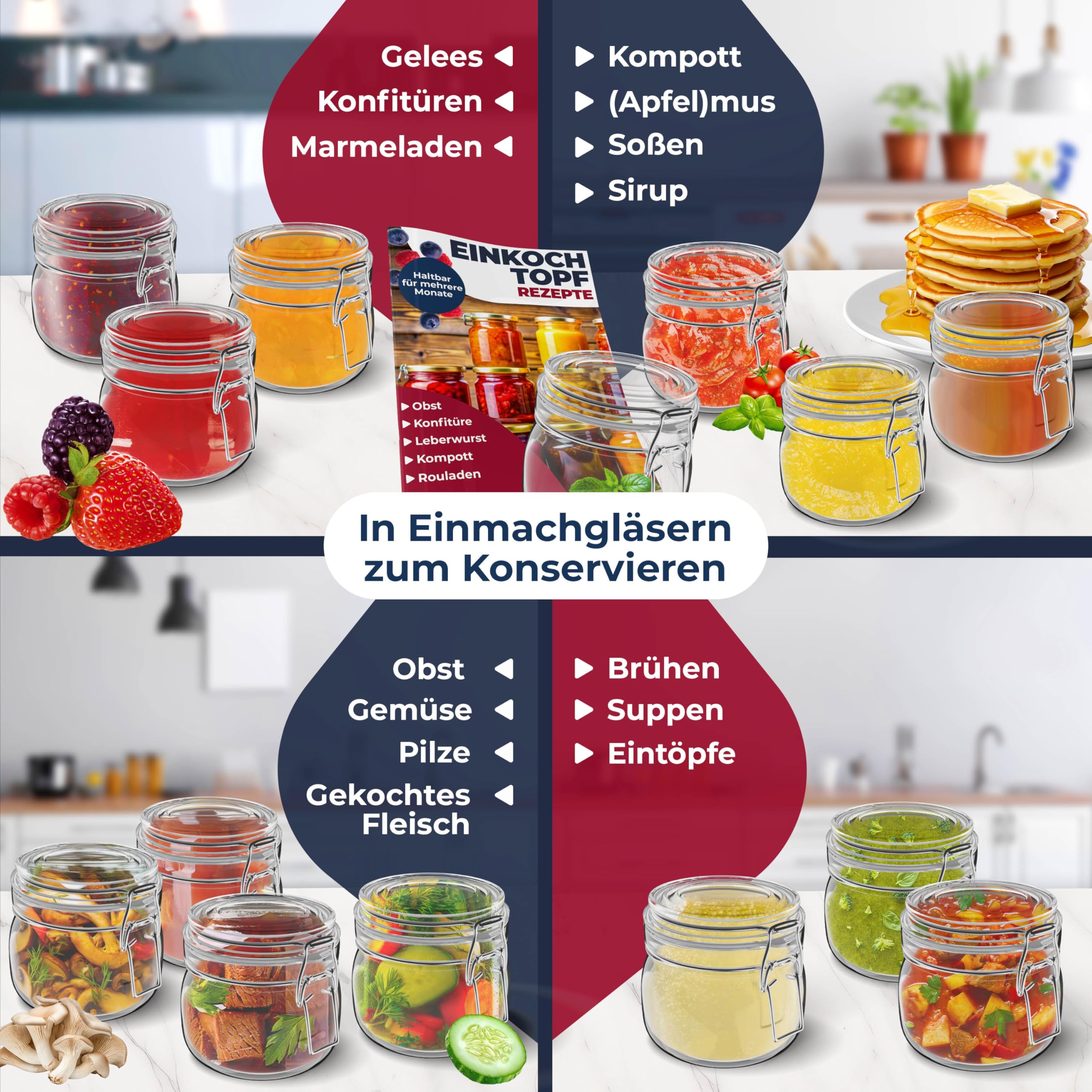 Weck WAT 25 Einkochautomat 1800 Watt mit Uhr, Edelstahl 18/10, 230 Volts, Metallic