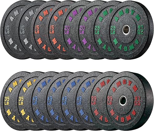 Miniatura 176 de 2 Inch Bumper Plates，10-500lbs，Barbell Rubber Olympic Weight Plates Set for Home Gym, Strength Training & Weight Lifting, Multiple Options