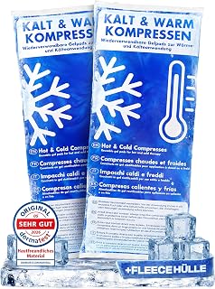 HELDENWERK® Premium Kühlpads 29x12cm | 2er Pack Kompresse zertifiziert | Kühlpacks für Kinder & Erwachsene, Mit Fleecehülle, Strapazierfähig, Mehr Gelinhalt, PowerSeal Schweißnaht, Tiefgekühlt weich
