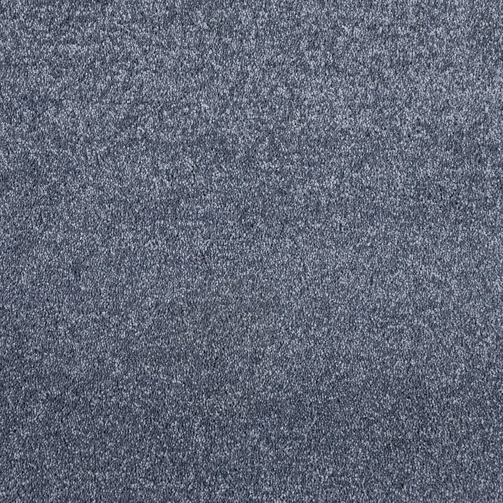 Alberta Saxony Carpet Action Backed Stain Resistant Polyester Carpet (Royal Navy - 4m x 4m)