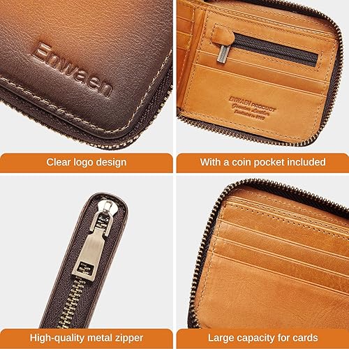 Miniatura 6 de Cartera para hombre E04, negro (Blackbrowb), Vintage