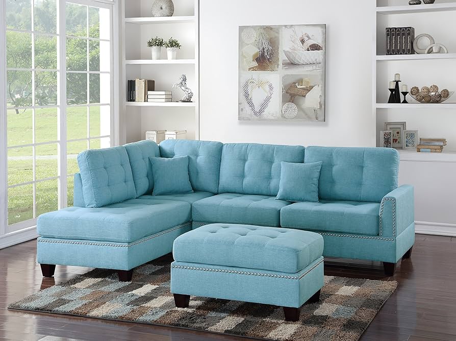 mi_ソファー大 Amazon.com: 104'' L-Shaped Sofa Sectional Couch, Modern L