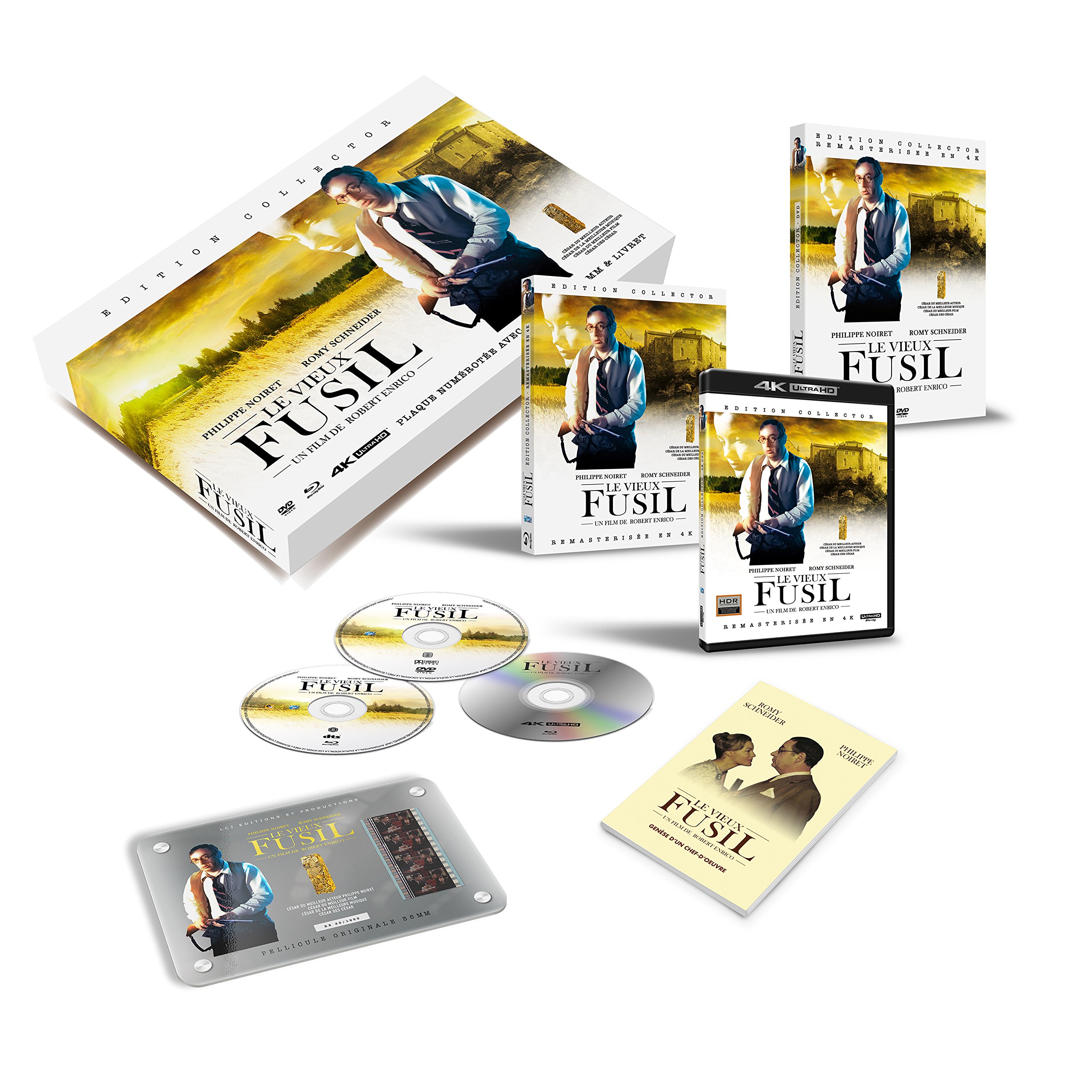 Le Vieux Fusil [Édition Collector numérotée-4K Ultra-HD + Blu-Ray + DVD + Livre + Plaque plexiglass]