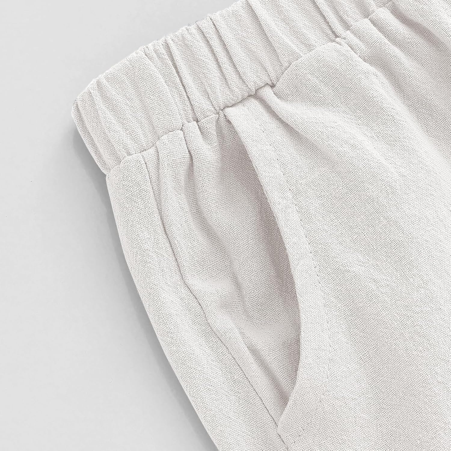 XMWEALTHY Toddler Baby Boy Summer Clothes Color Block Short Sleeve Button-down Shirt Tops + Cotton Pants Outfit Set - Image 4