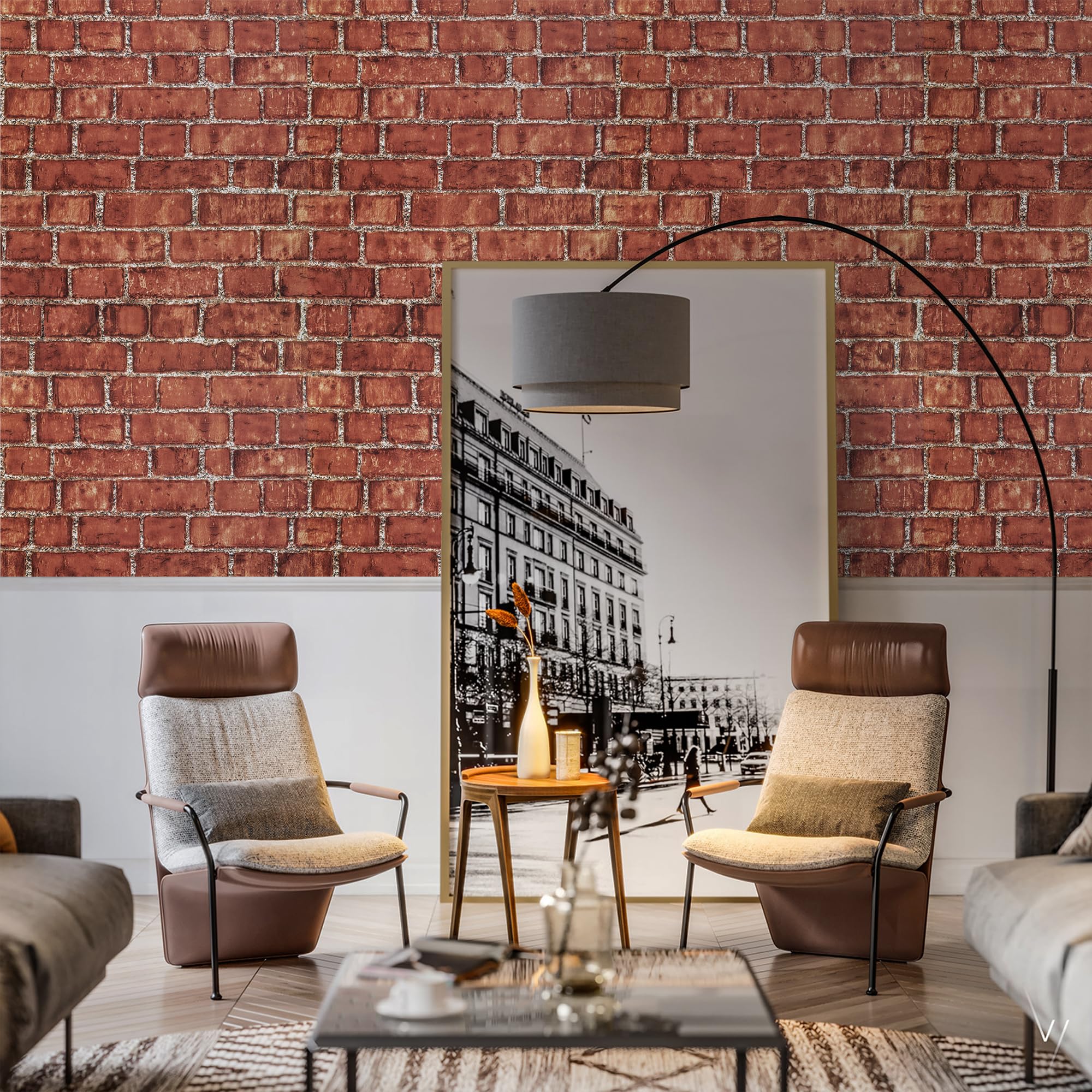 Snapklik.com : Red Brick Wallpaper Peel And Stick, Faux Brick Vinyl ...