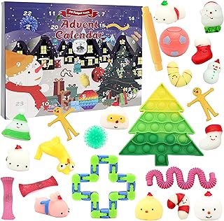 Fidget Advent Calendars for Kids, Christmas Calendars 2023 Countdown 24 Days, fidget toys pack Bubble Toy Surprise Box Christmas Advent Calendar Sensory Fidget Toy Packs, Surprise Gifts for Girls