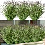 16PCS Plantes artificielles Faux Bushes Artificiels Arbustes Blé Herbe Greenery Artificial Greenering Tems Fausses plantes de plein air pour la maison Plastique Extérieur UV Herbe faux résistante (16)