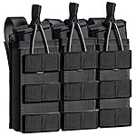 ELVO Tactical Molle Mag Pouch, Open-Top Molle Double/Triple Stacker 5.56 7.62 Magazine Pouches Holder Carrier for Rifle M4 M14 G36 HK416 AR-15 and Glock 17 19 M1911 9MM Magazines Holster