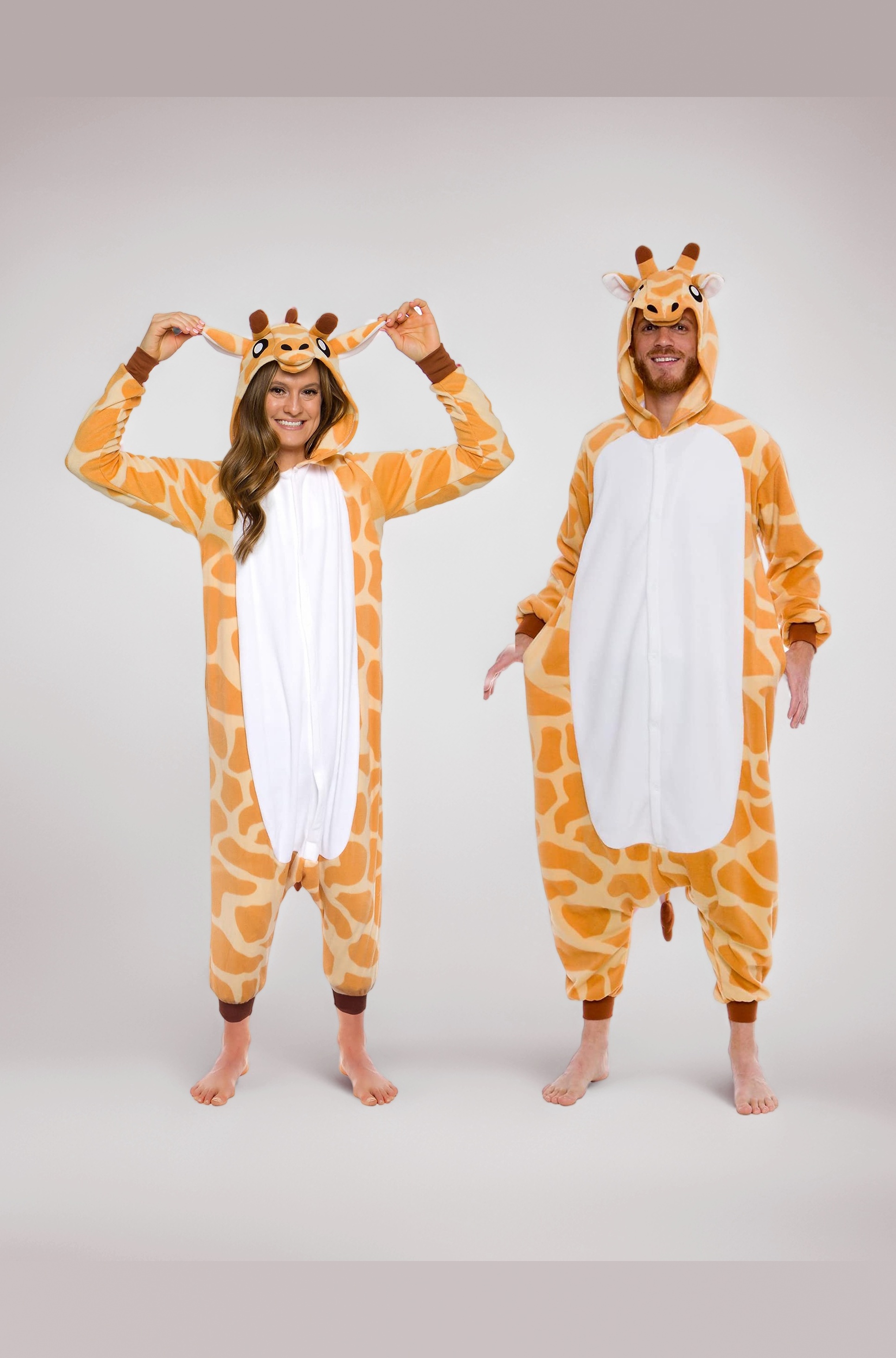 Silver Lilly Giraffe One Piece Animal Costume - Unisex Adult Plush Cosplay Pajamas
