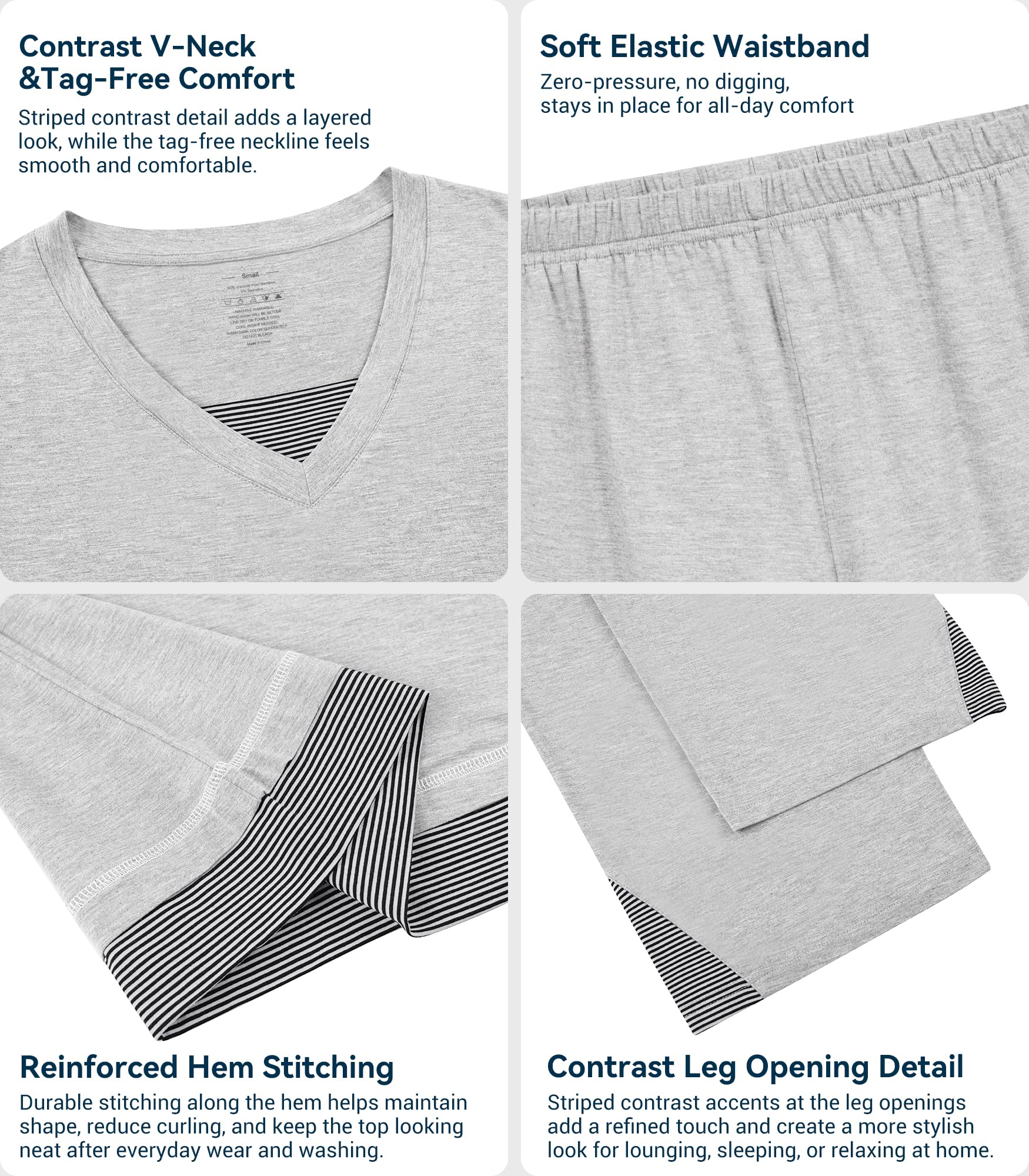 WiWi Pajamas Set for Women Summer Sleepwear Soft Tops Capri Pants Pjs Lounge Pajama Sets Viscose from Bamboo S-XXL