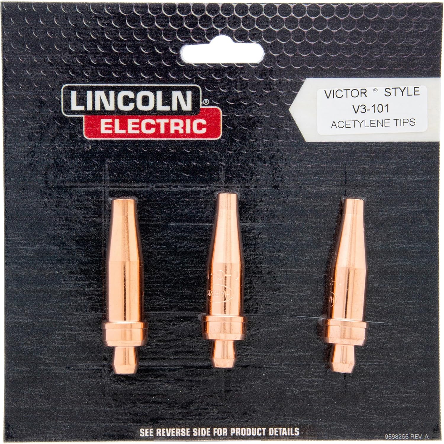 Lincoln Electric Medium-Duty Cutting Tips — 3-Pack, Acetylene (Victor Style)