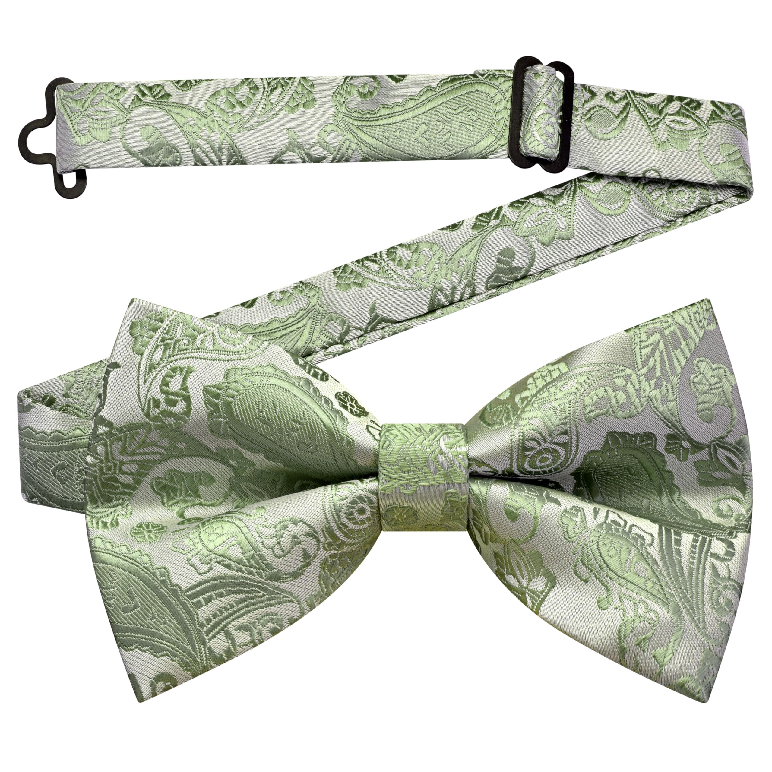 GUSLESON Bow Ties for Men Pre-tied Adjustable Paisley Bowties for Wedding Business Party