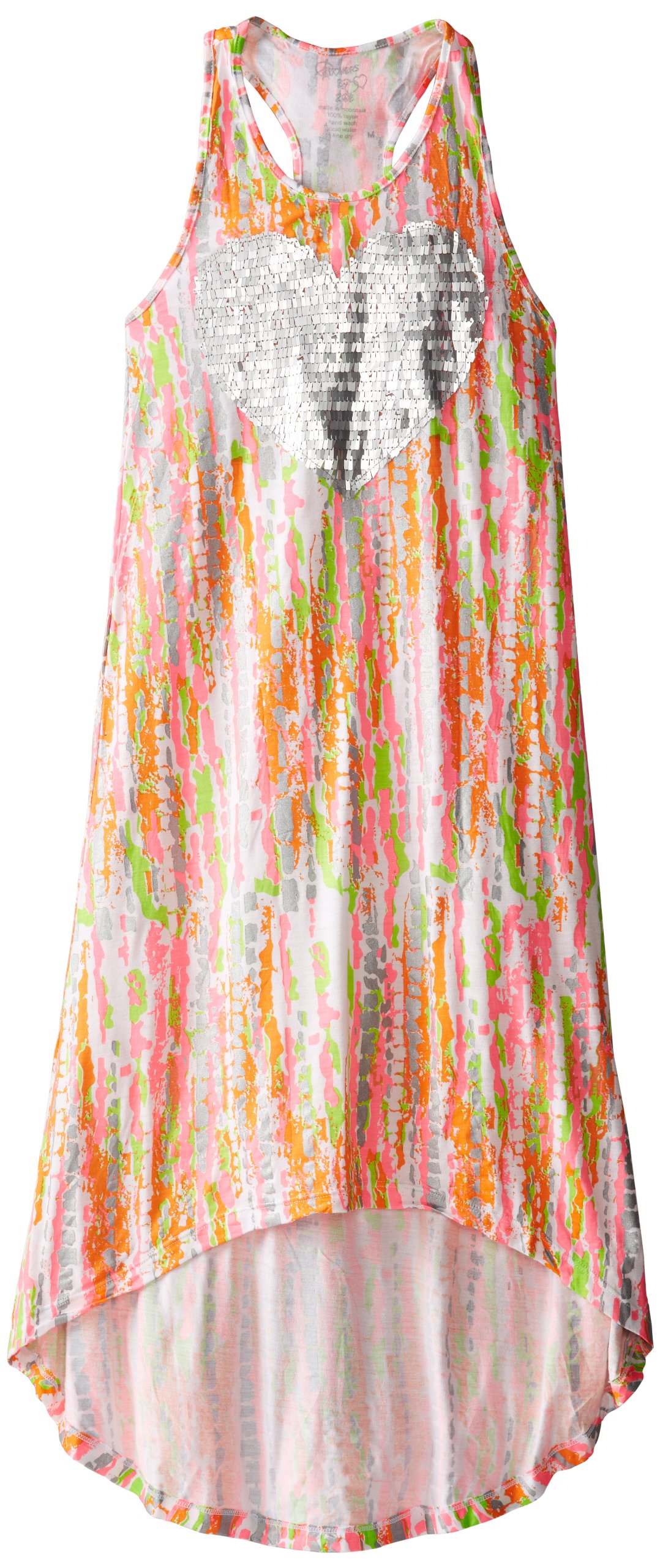 Flowers by Zoe Big Girls' Neon Splatter Heart Maxi Dress