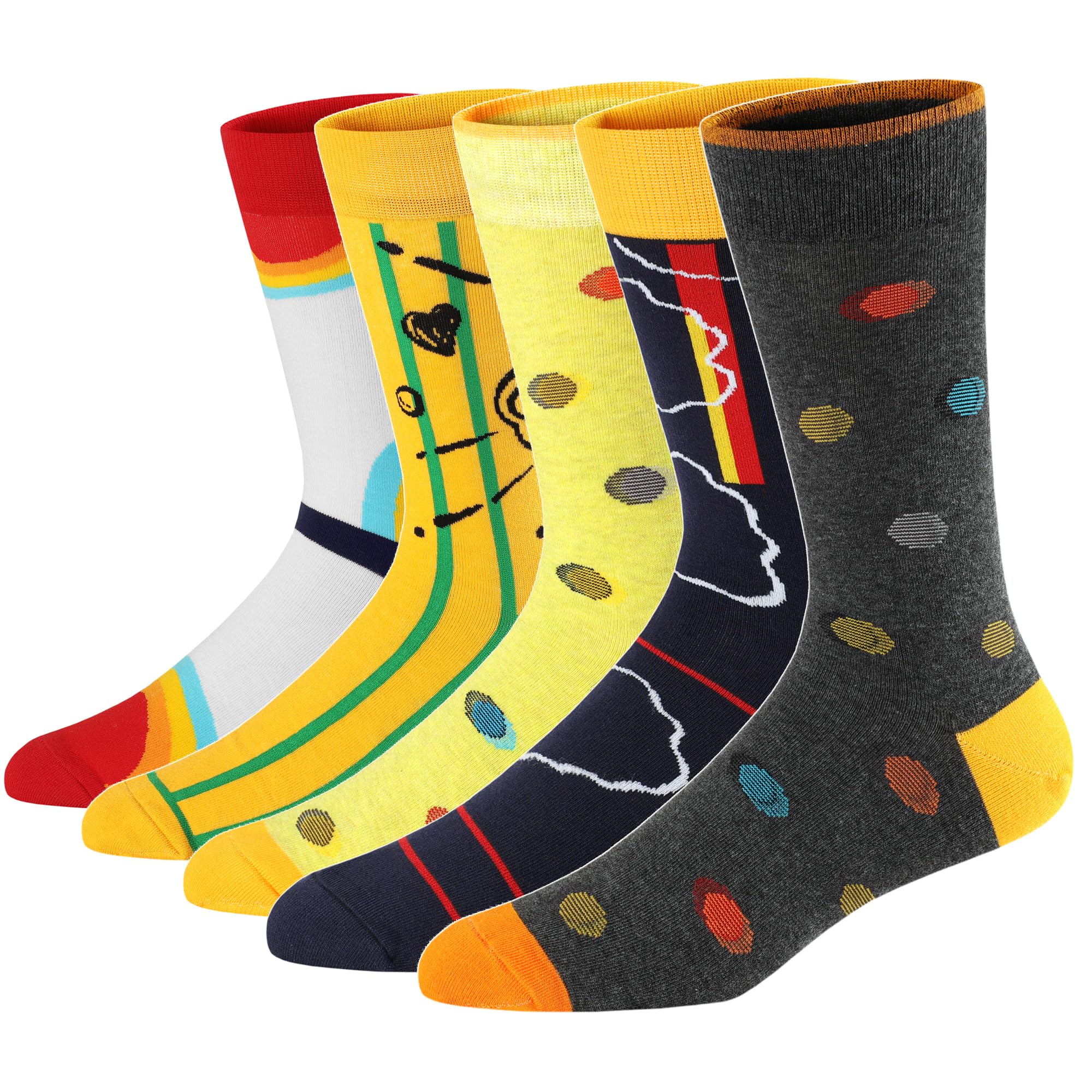 Ueither Lustigen Herren Socken Bunte Gemusterte Baumwolle Socken (Farbe 30,42-48)