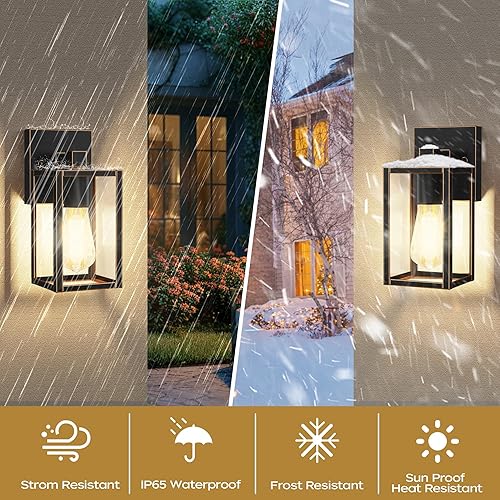 Miniatura 2 de WIHTU Luces al Aire Libre para Casa, Accesorios de Luz LED para Porche Exterior, Luz de Pared al Aire Libre Impermeable, Apliques de Luz para Patio,