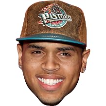 FoxyPrinting Chris Brown Celebrity Cardboard Party Face Mask Fancy Dress