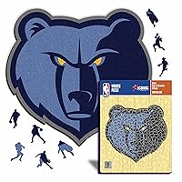Iconic Puzzles-Memphis Grizzlies, Logo Puzzle in Legno 100% sostenibile con Licenza Ufficiale NBA