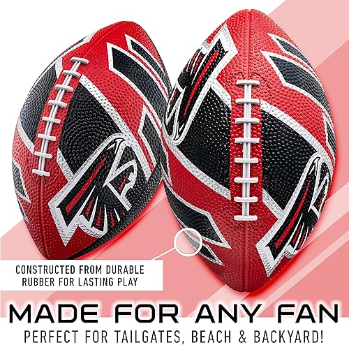 Vista 63 de Franklin Sports NFL Team Footballs - Rubber Youth Mini Balls for All Teams - Kids 8.5" Football + Air Pump Sets - Official NFL Licensed