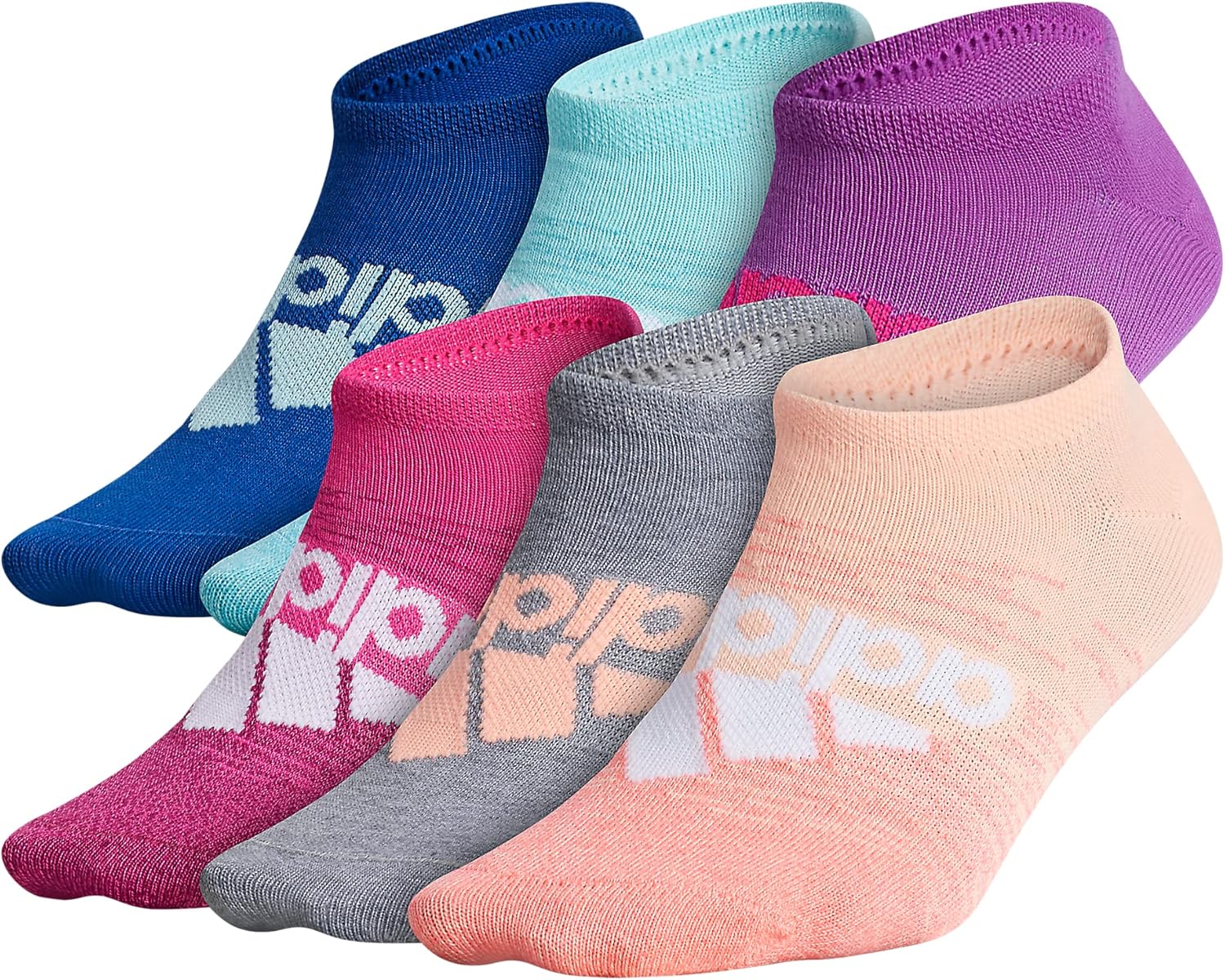 adidas Girls' Girl's Superlite Badge of Sport II 6-pack No Show