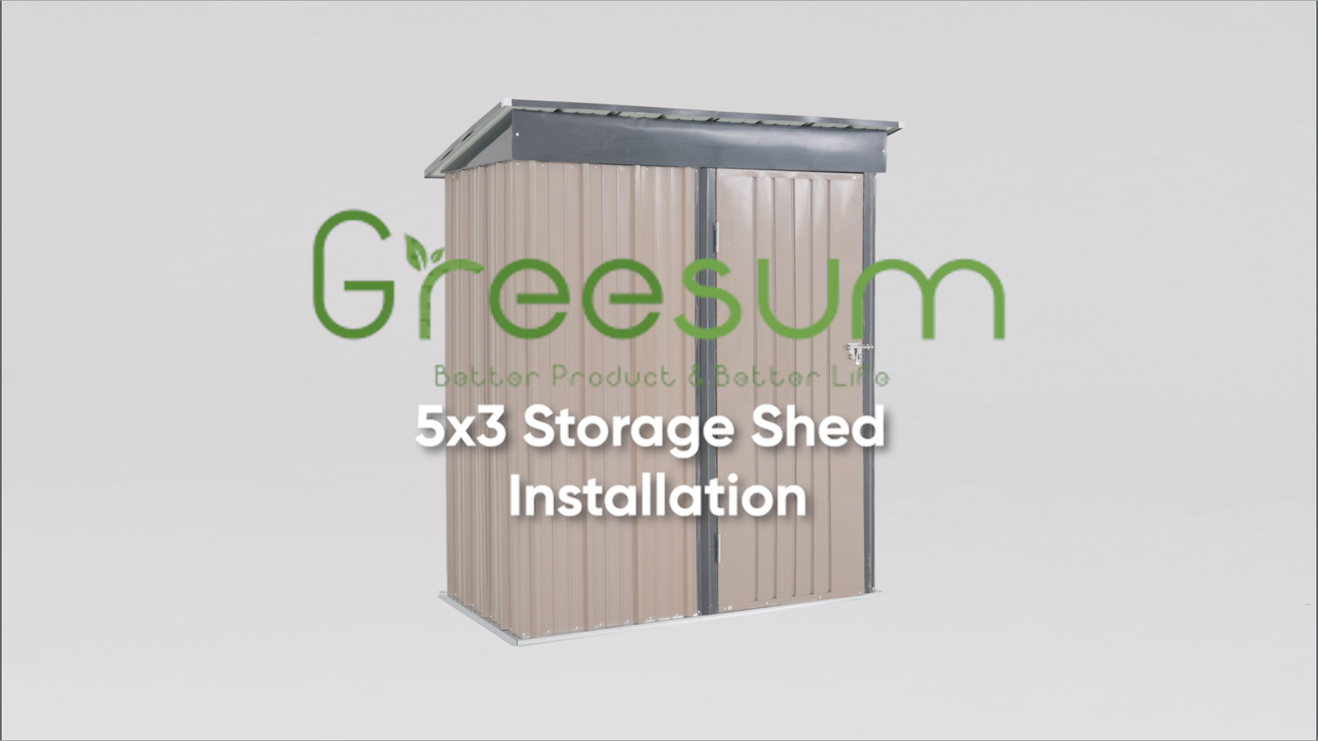 Amazon.com : Greesum 5×3FT Outdoor Storage Shed, Metal Patio