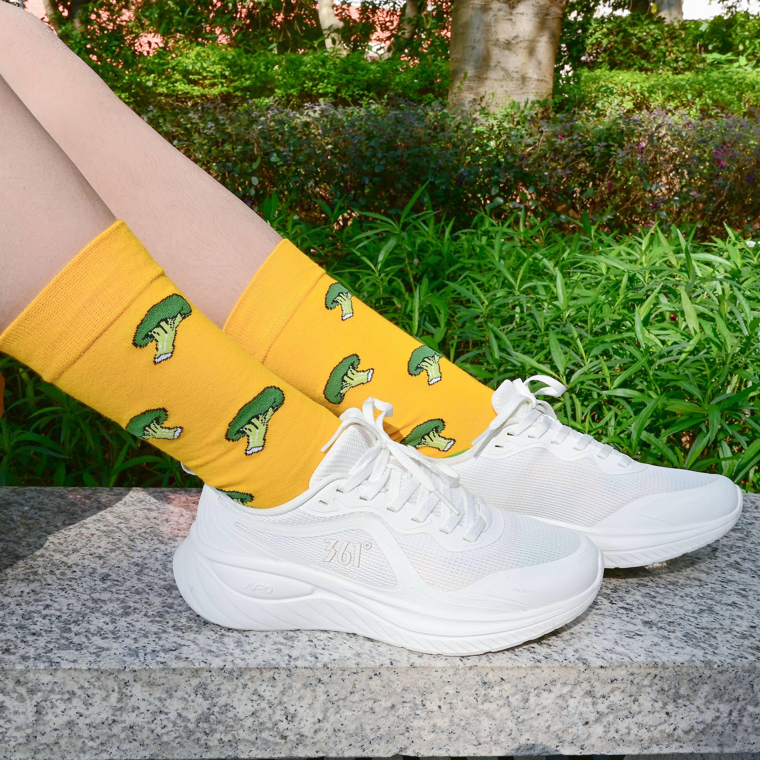 Kolorowe skarpety bawełniane śmieszny fantastyczny wzór Happy Sock Crew