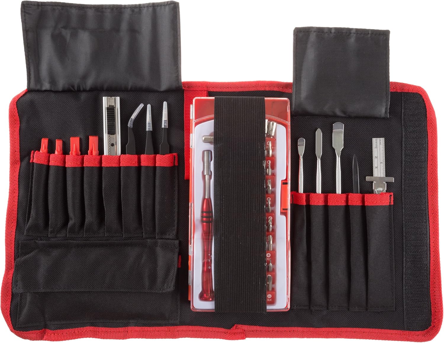 Stalwart - 75-ST6062 Electronic Repair Tech Tool Kit- 70 Piece Set with Precision Screwdriver, Bits, Tweezers and More For Repairing Cell Phone/Tablet/Laptop By - - 