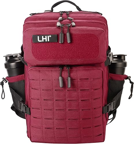 Miniatura 21 de LHI - Mochila táctica militar para hombre, 25/45 L, mochila grande Molle del ejército, mochila de asalto de 3 días, para senderismo, con 2-Plateado