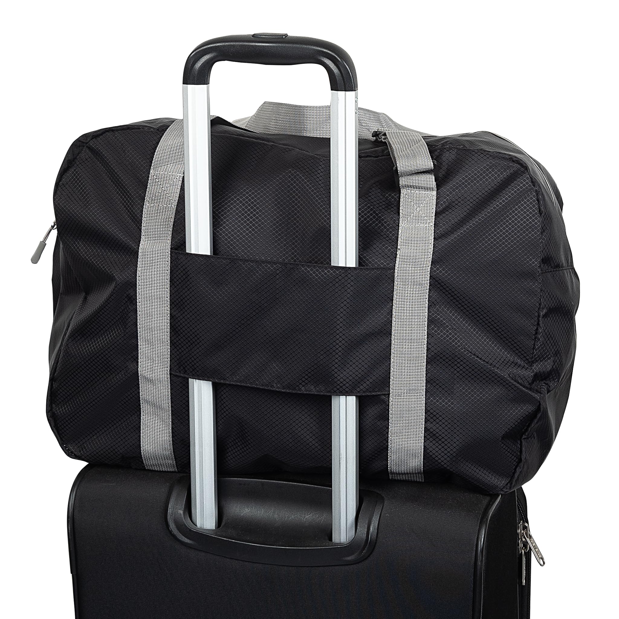 WEDO BAGTOGO Torba podróżna – składana torba podróżna (35 l), wodoodporny i lekki nylon, regulowane paski do noszenia, wodoodporne zamki błyskawiczne, pasek do mocowania wózka, czarna, czarny, jeden