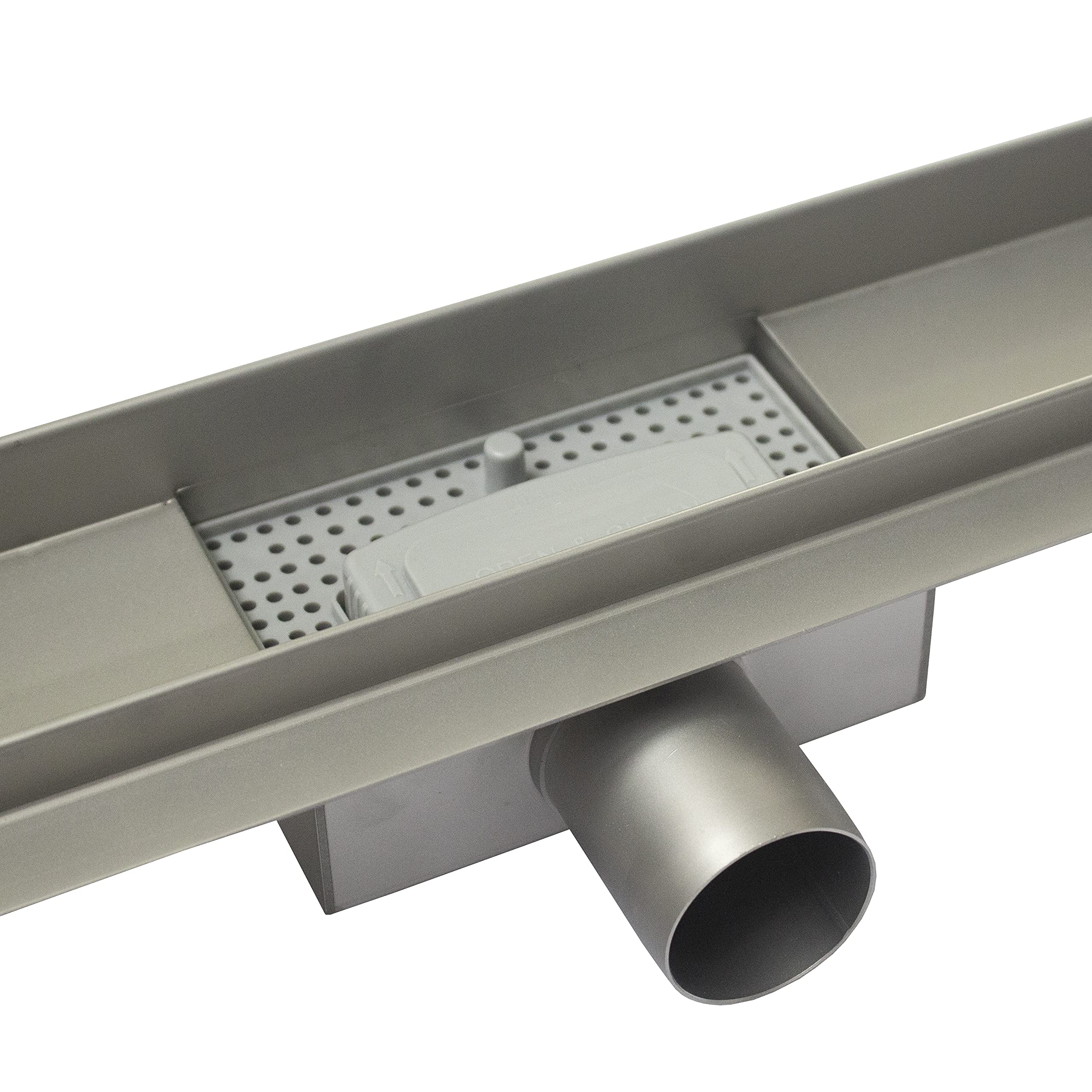 Huiyang Caniveau de Douche en Acier Inox Italienne Siphon Sol d'évacuation pour Salle de Bain 120 cm Style Ligne