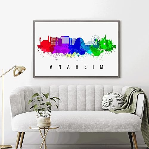 Vista 119 de Póster de Fargo Skyline Dakota del Norte, pintura de paisaje urbano de Dakota del Norte, póster de Fargo Dakota del Norte, impresión de paisaje