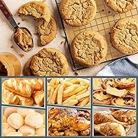 Vista 5 de 200 piezas de papel de pergamino para freidora de aire con revestimiento desechable de 8.5 pulgadas, perforado premium para freidora de aire