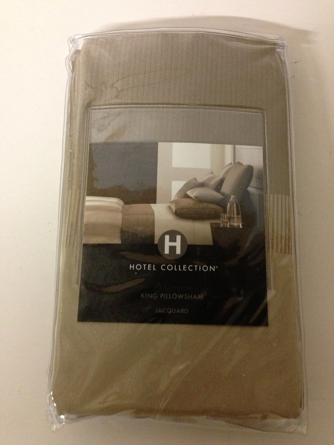 Amazon｜Hotel Collection Wide Stripe King Sham Bronze｜寝具 オンライン通販