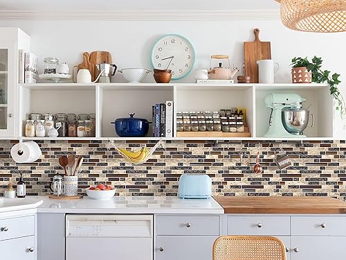Vista 89 de STICKGOO - Azulejos autoadhesivos para loseta en muro, 12 x 12 pulgadas, azulejos autoadhesivos para loseta en muro de cocina y baño