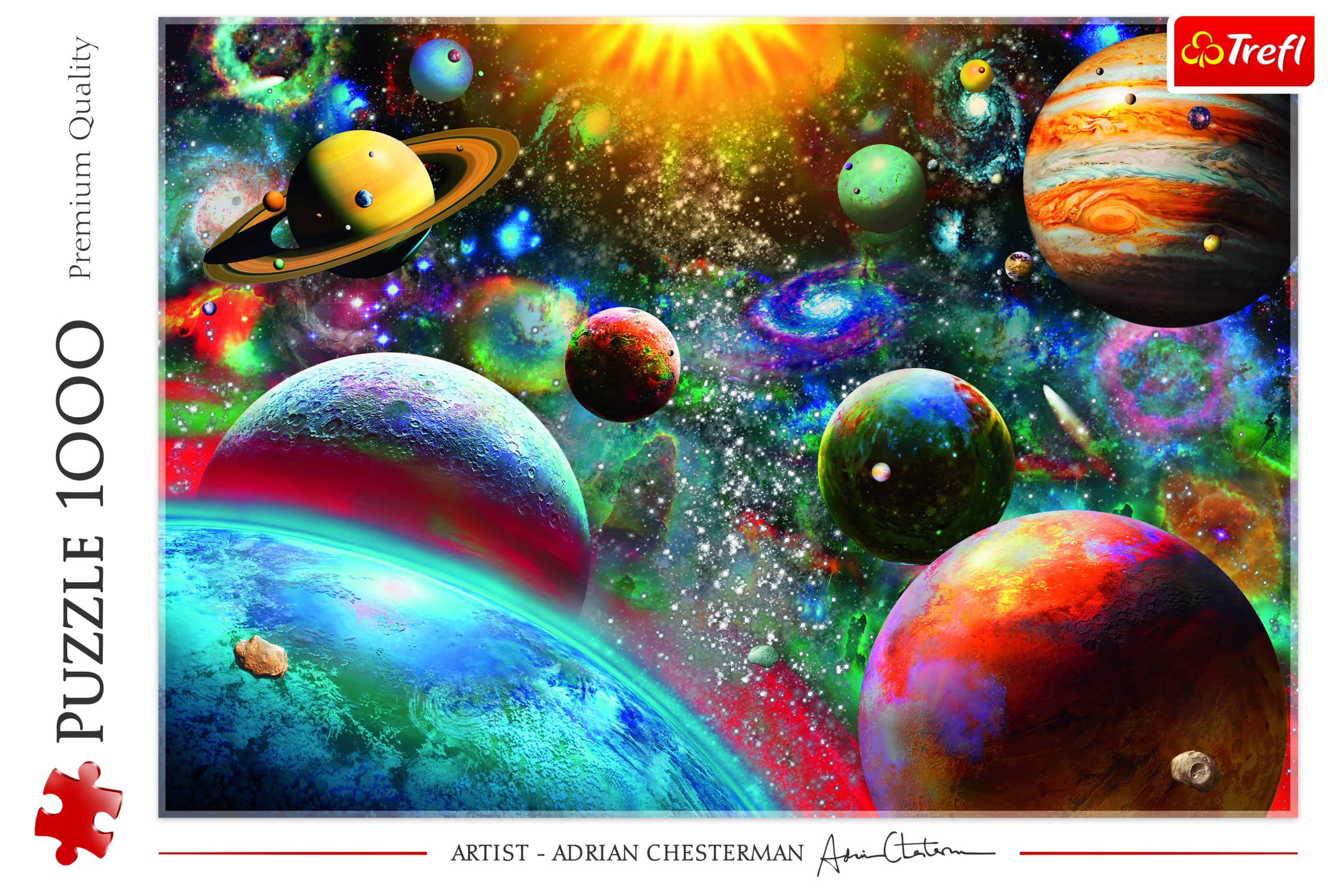 Trefl, Puzzle, Cosmos, de 1000 Piezas, Sol, Sistema Solar, Planetas, Universo, Adrian Chesterman, Rompecabezas DIY, Pasatiempo Creativo, Regalo, Diversión — view 3